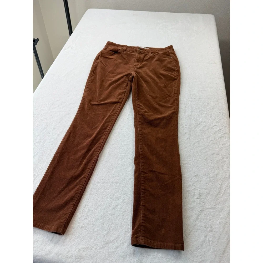 Sonoma Corduroy Pants Womens 10 Brown Good Stretch‎ Straight Leg 000213104